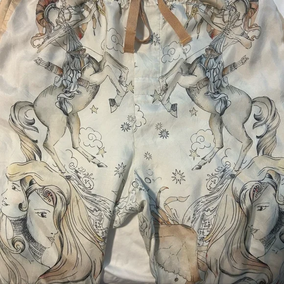 Zara Artistic Print Drawstring Pants - Picture 3 of 4